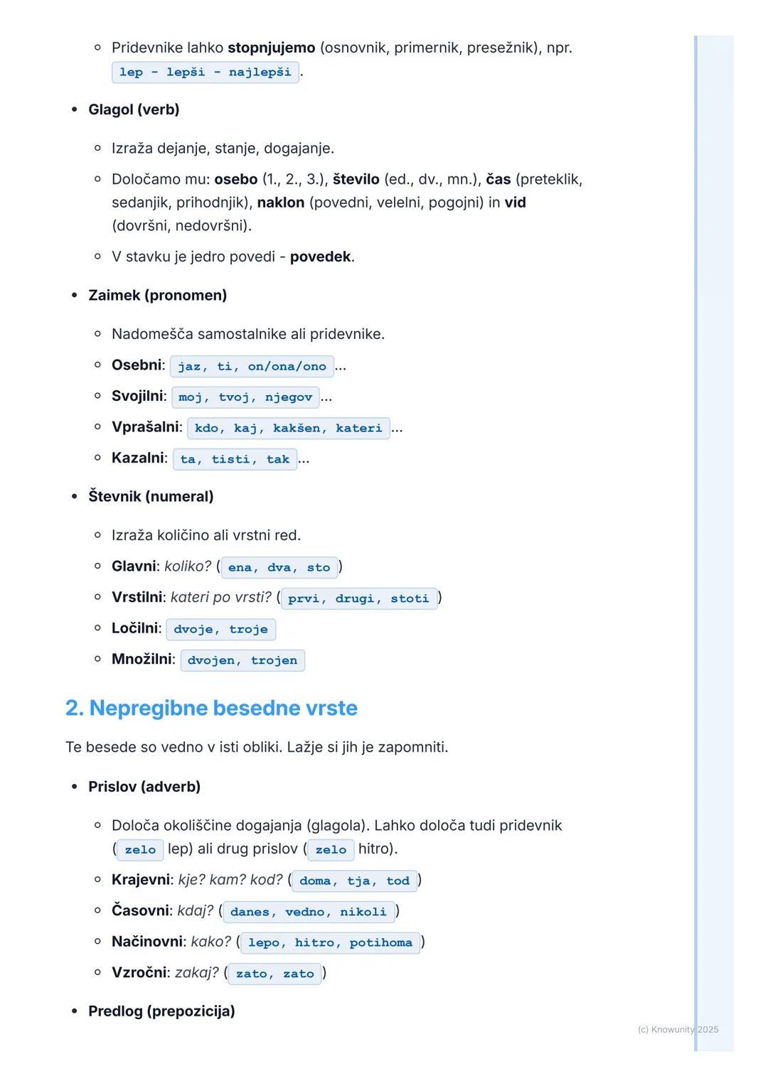 # Besedne vrste in njihove vloge

## Uvod v besedne vrste

Besedne vrste so osnova jezika. Vsaka beseda v stavku pripada določeni
vrsti, ki 