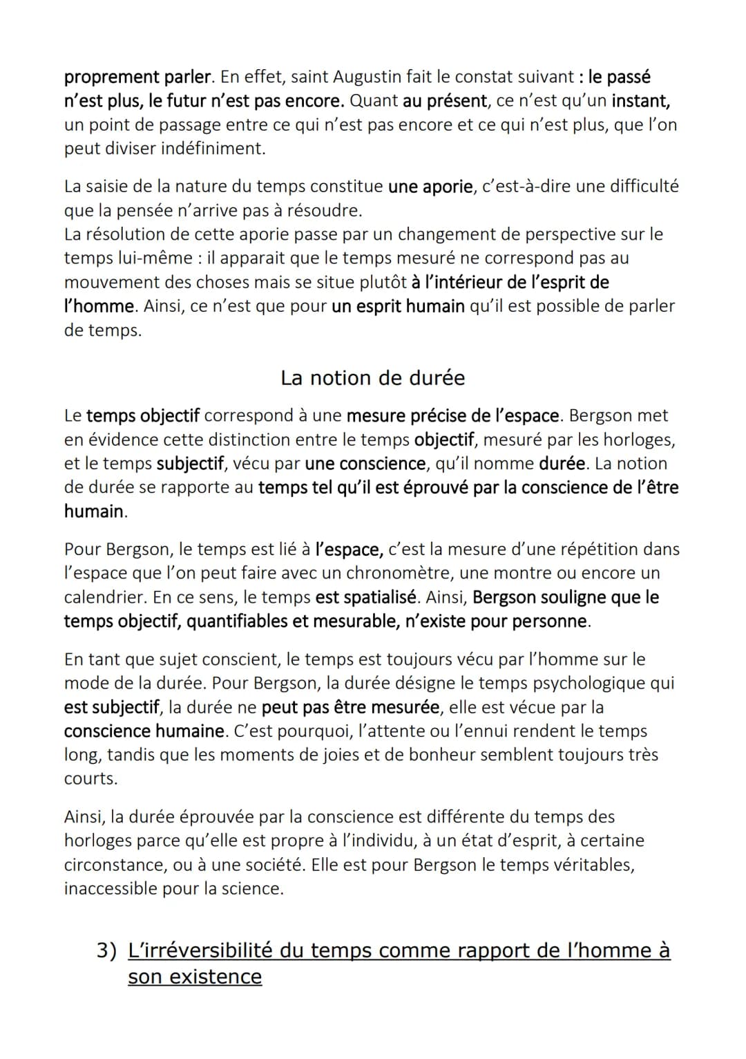 Le temps
1) Le temps et ses représentations
L'essence du temps est difficile à saisir. Le temps n'est pas un objet ou un
être, pourtant c'es