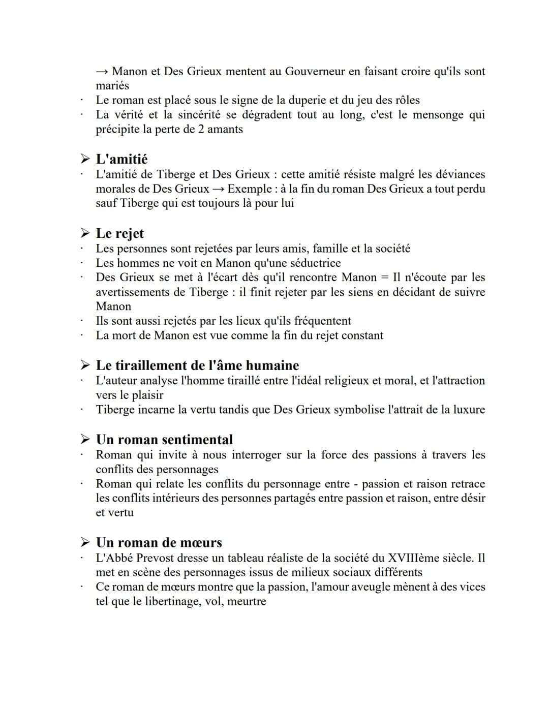 MANON LESCAUT, 1753
Résumé de l'œuvre :
Personnages:
Manon Lescaut issu d'un milieu modeste, elle incarne la luxure et l'envie.
Elle enfrein