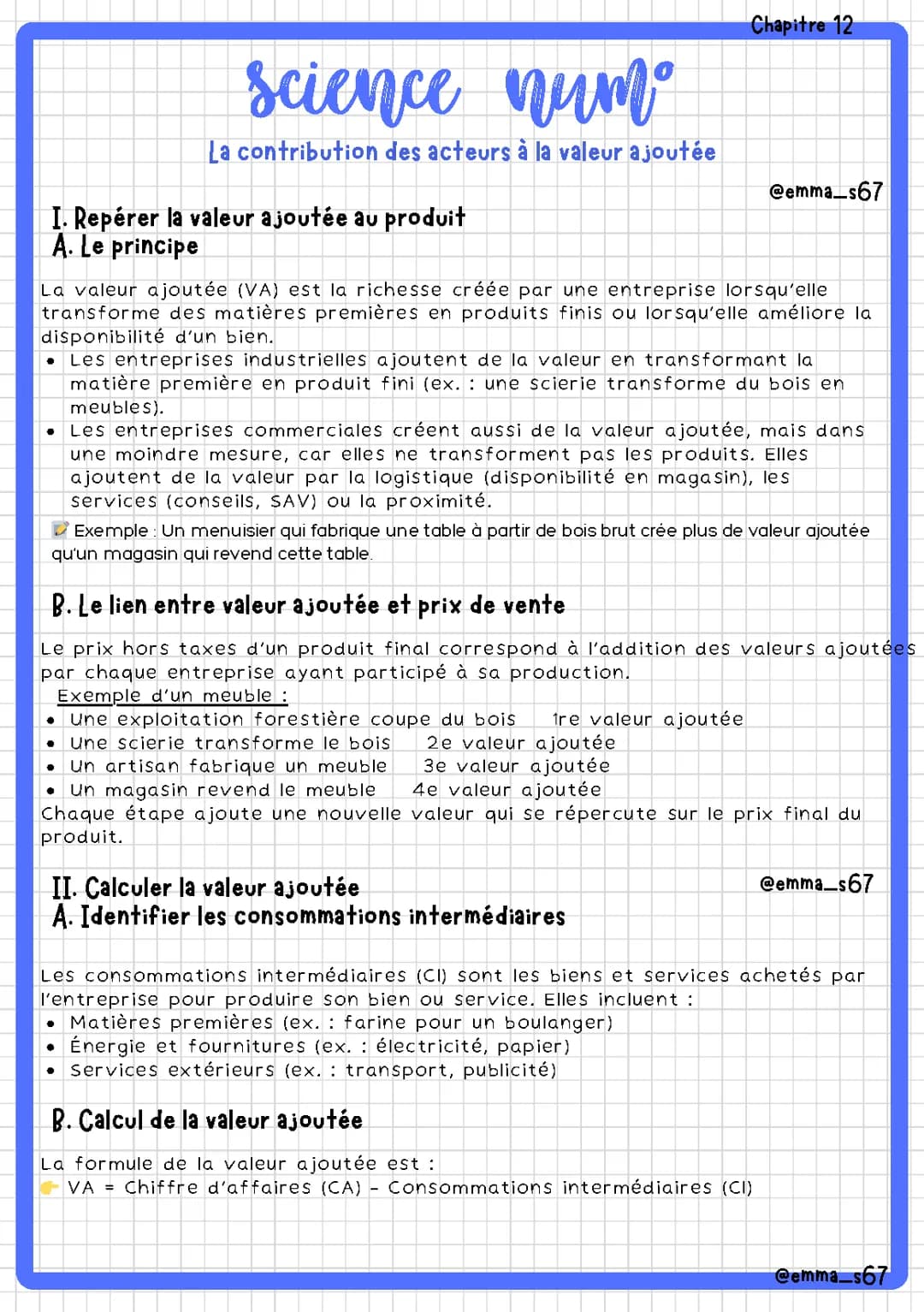 Chapitre 12-La contribution des acteurs à la valeur ajoutée