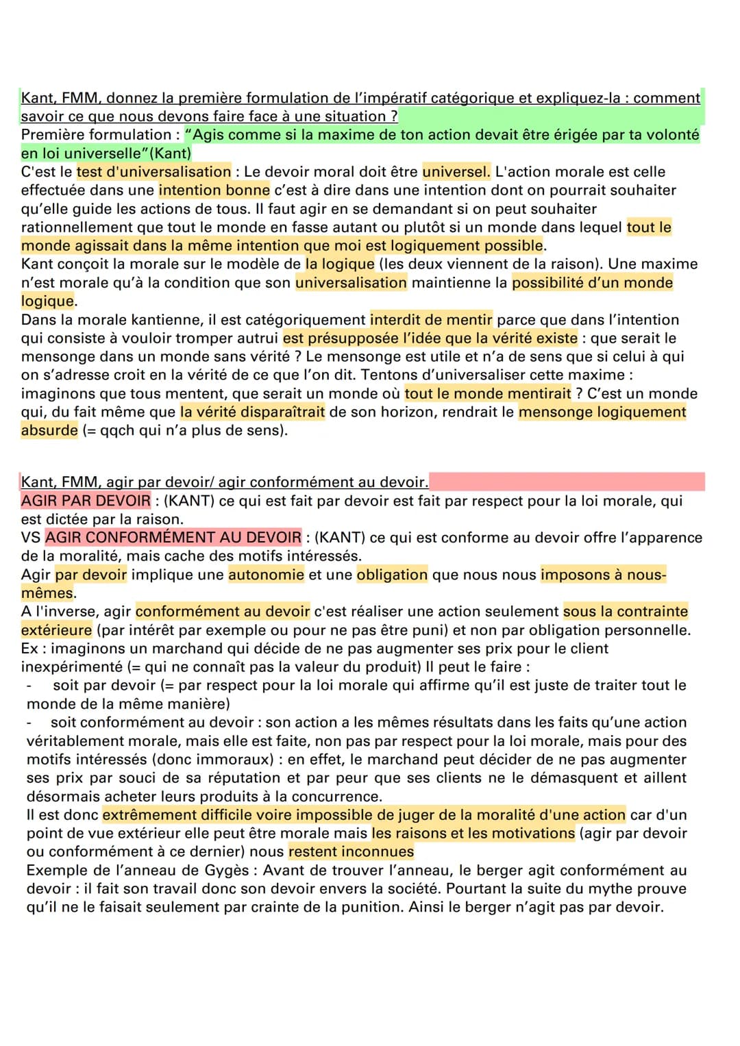 DEVOIR
Kant, FMM : Peut-on se fier à ses sentiments pour agir moralement ?
Kant, dans son ouvrage Fondement de la métaphysique des mœurs (17