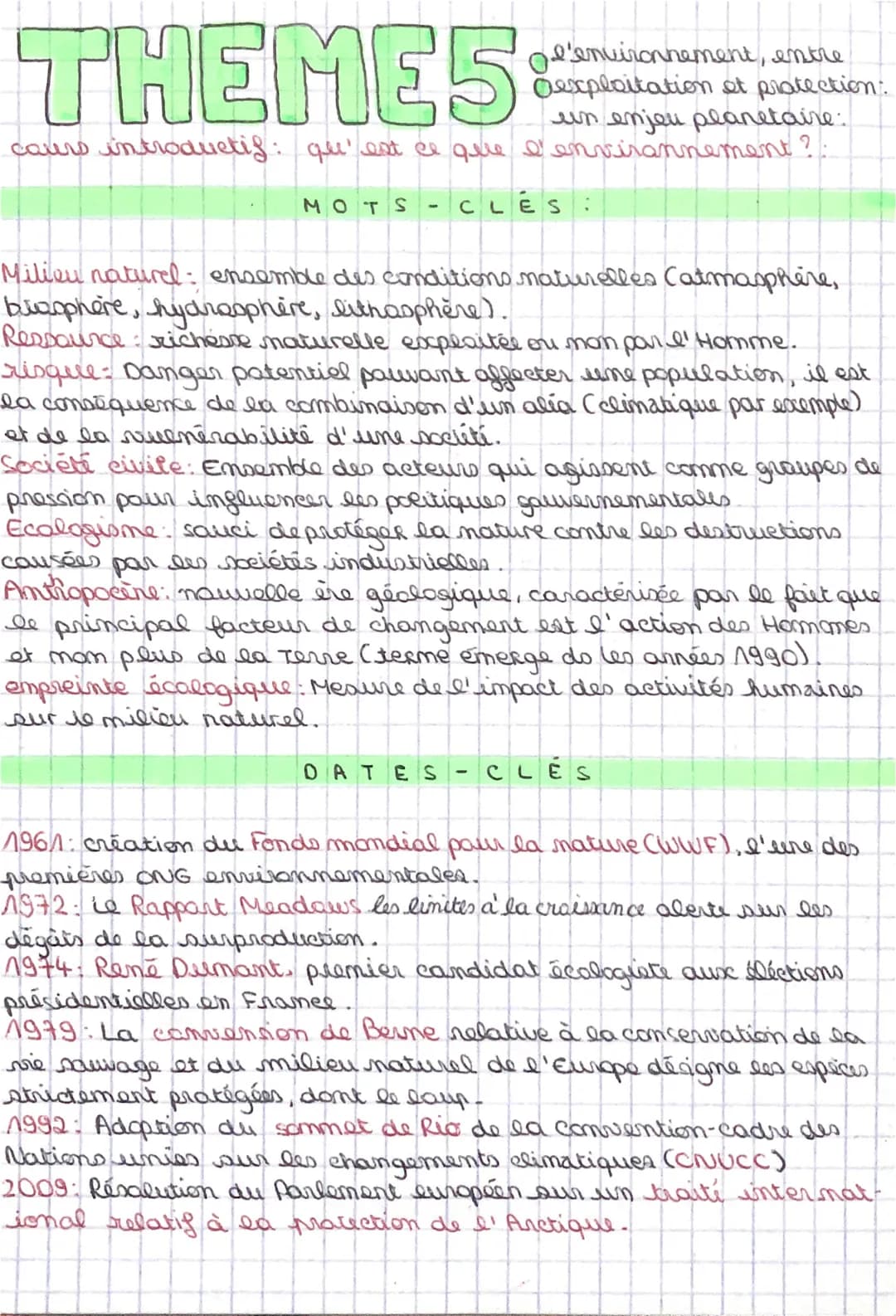 THEMES
l'environnement, entre
Oexploitation et protection:
un enjeu planetaire:
caurs introductif: qu'est ce que l'environnement?:
MOTS-CLÉS