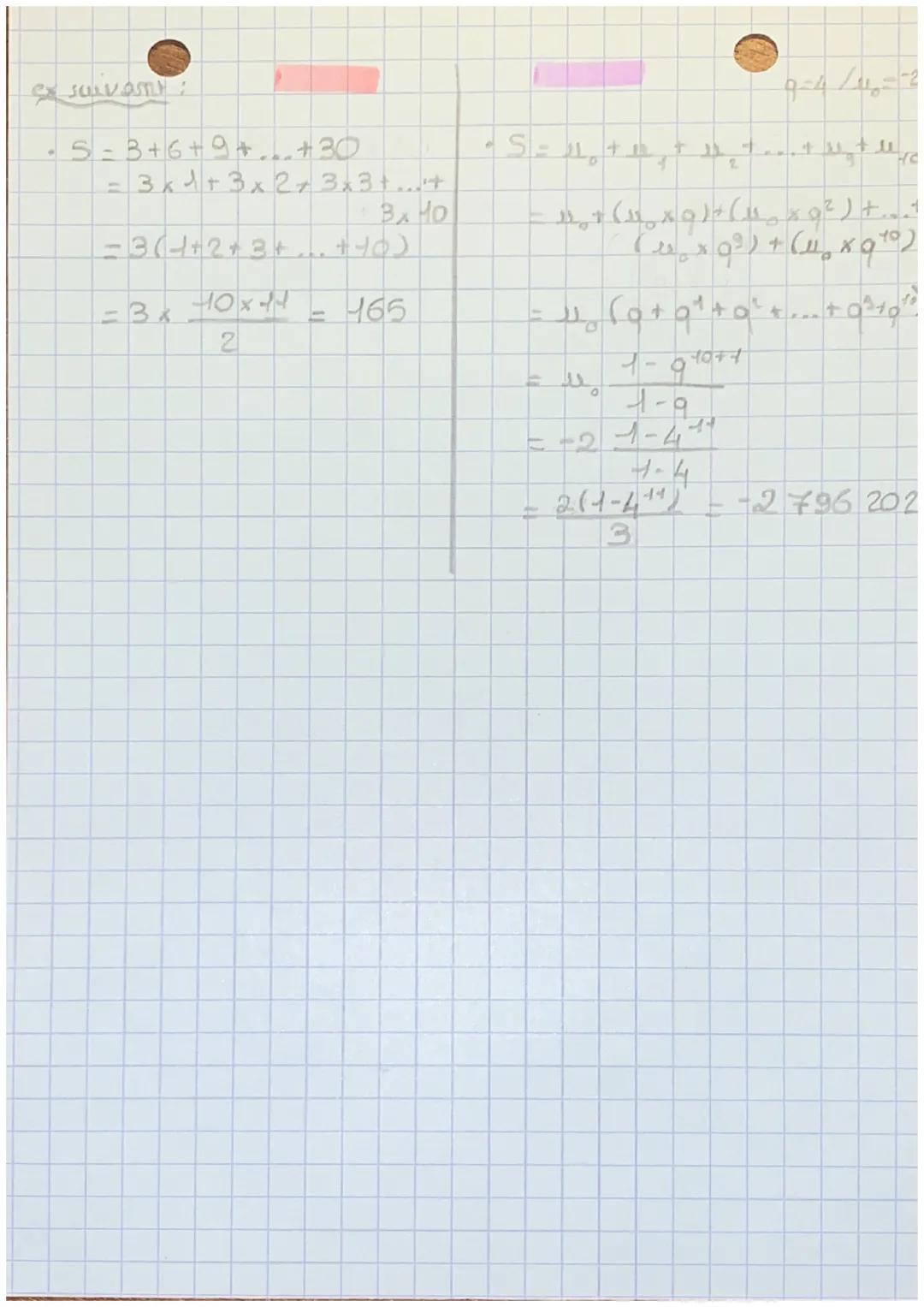 # Suites numériques

Suites arithmétiques Suites géométriques

*   $u_0=5/n=3$ Trouver le terme suivant $u_0=5/q=3$
*   $u_{n+1}=u_n+n$ $u_{