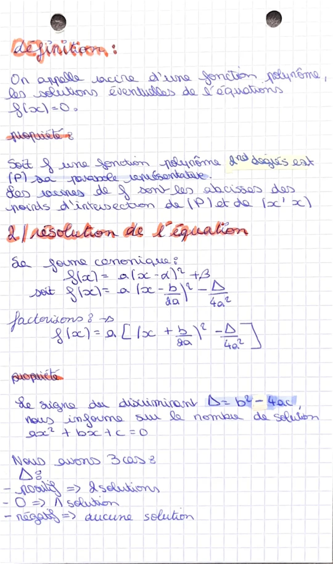 Formules
polynomes dul
2nd degress
A fonctions polynomes des 2 degive
blefinition: on annella fonction
polynome due and degrés tout fonction