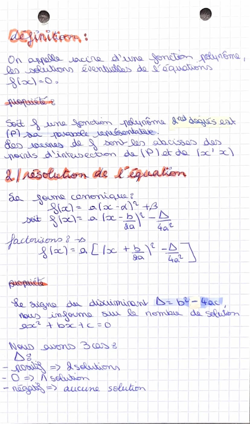 Formules
polynomes dul
2nd degress
A fonctions polynomes des 2 degive
blefinition: on annella fonction
polynome due and degrés tout fonction