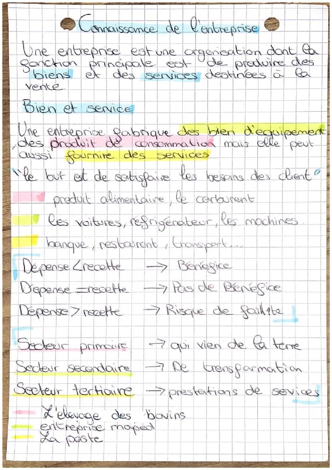 Connaissance de l’entreprise