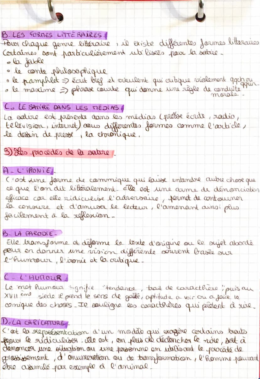 DENONCER
LES TRAVERS
ор
DE LA SOCIÉTÉ. La satire
(1) Objectifs de la satire!
A) DEFINITION_
SATIRE: texte critique cherchant à provoquer ou 