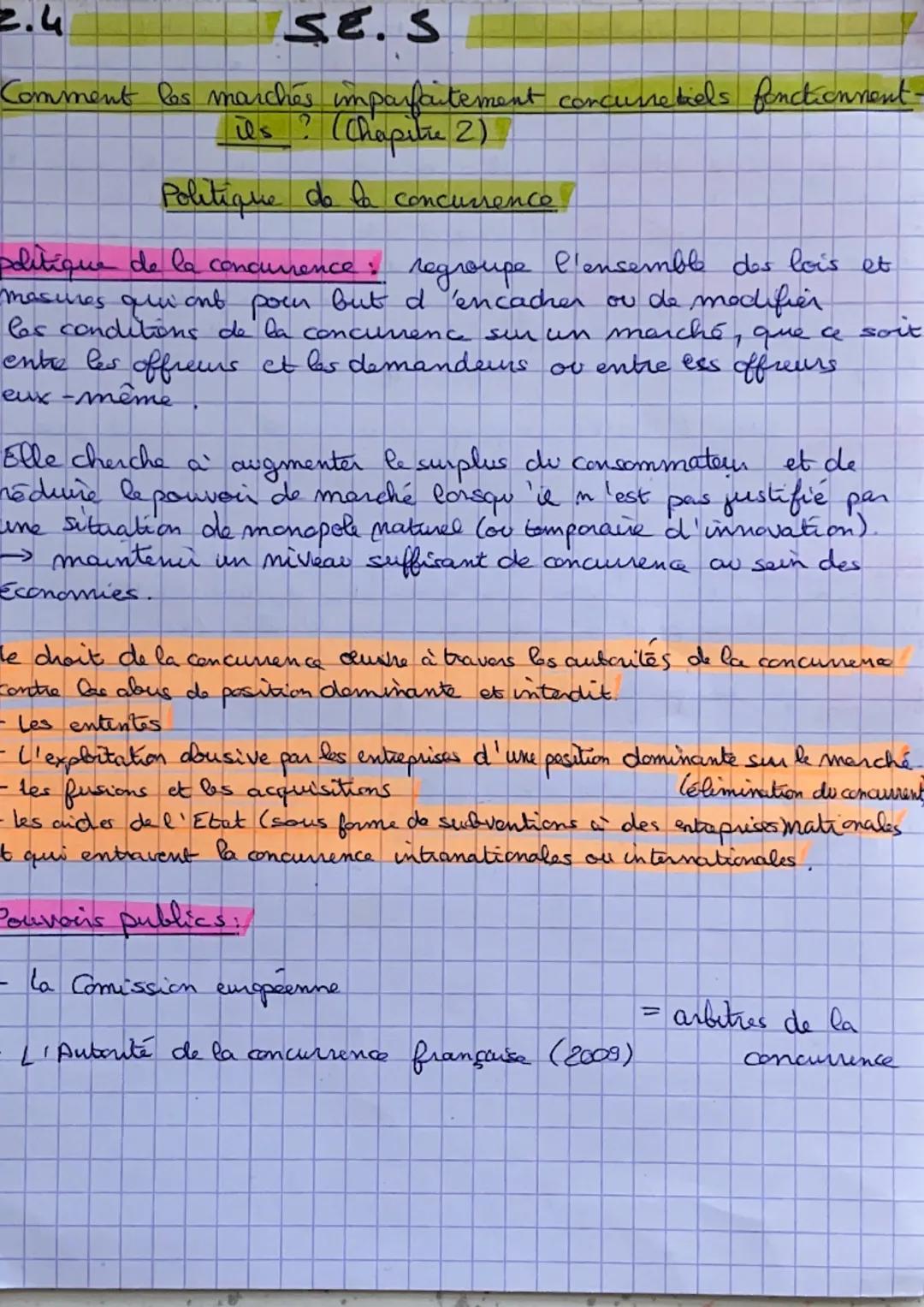 S.E.S

Comment les marche imparfaitement concurrentials fonctionnent-
il? (Chapitre 2.)

Vocabulaire:

price bakers: ce sont les offreins et