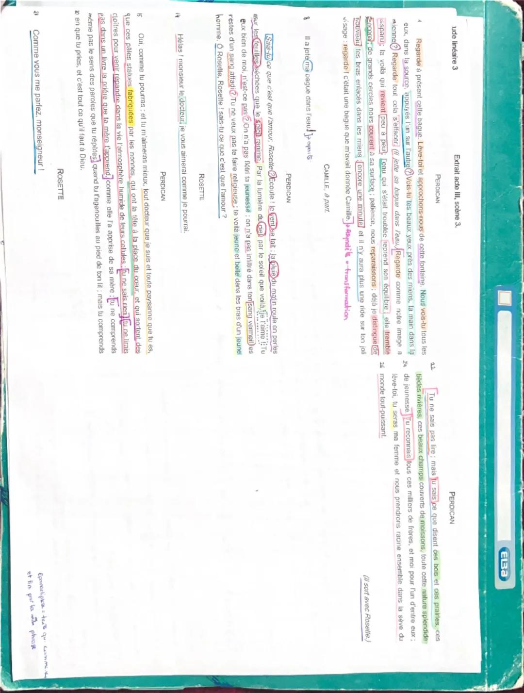 ELBA

ude linéaire 3

Extrait acte III, scène 3.

PERDICAN

21
PERDICAN
Tu ne sais pas lire; mais tu sais ce que disent ces bois et ces prai