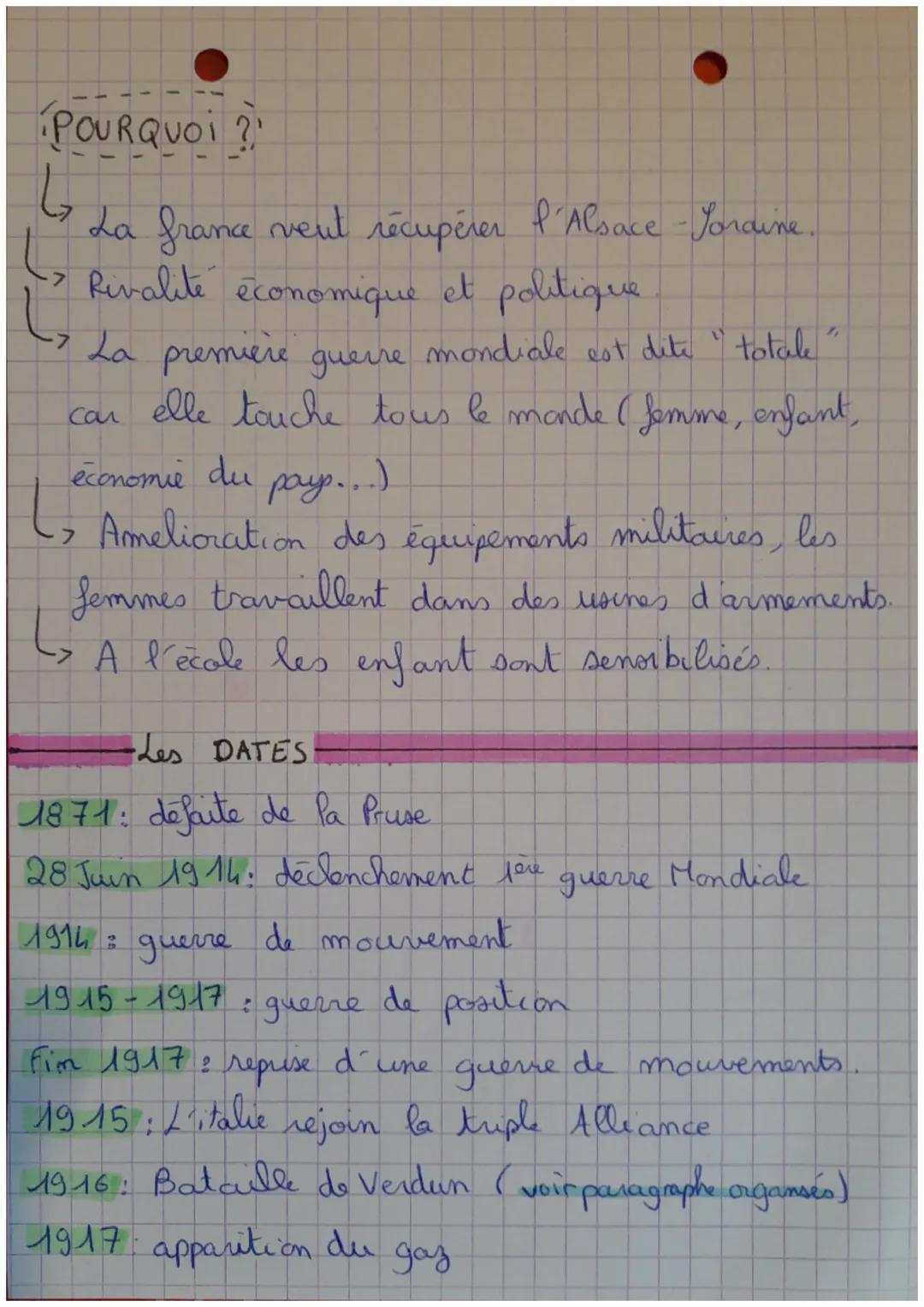 HISTOIRE
Première Guerre Mondiale
(14-18)
DEFINITIONS-
Tranchées pendant la
guerre
de position, lorsque les
armées sont face à face enterrée