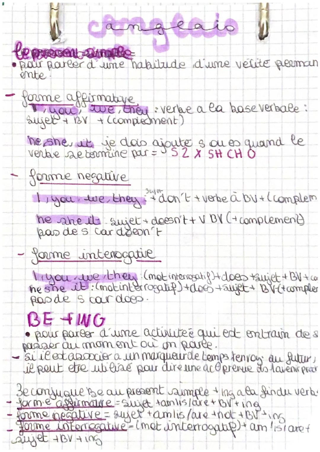 # crongeais!

le preceu simple

•pair pareer d'une habitude d'une velite perman
ente

- forme affirmative,

you, we, they verbe a la base ve