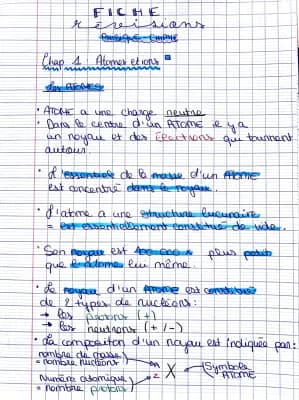 Know fiche révisions physique-chimie 3ème  thumbnail