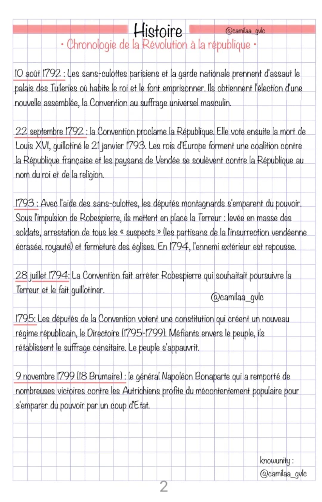 La Révolution Française: Chronologie, grandes dates et résumé PDF
