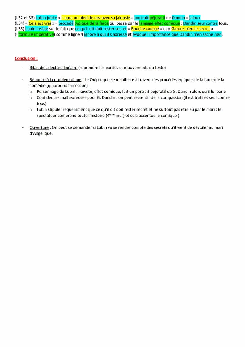 Oral de Français 2020/2021: TEXTE n°4 : Analyse linéaire
Objet d'Etude : : Le Théâtre du XVIIème siècle au XXIème siècle/ Parcours : Théâtre