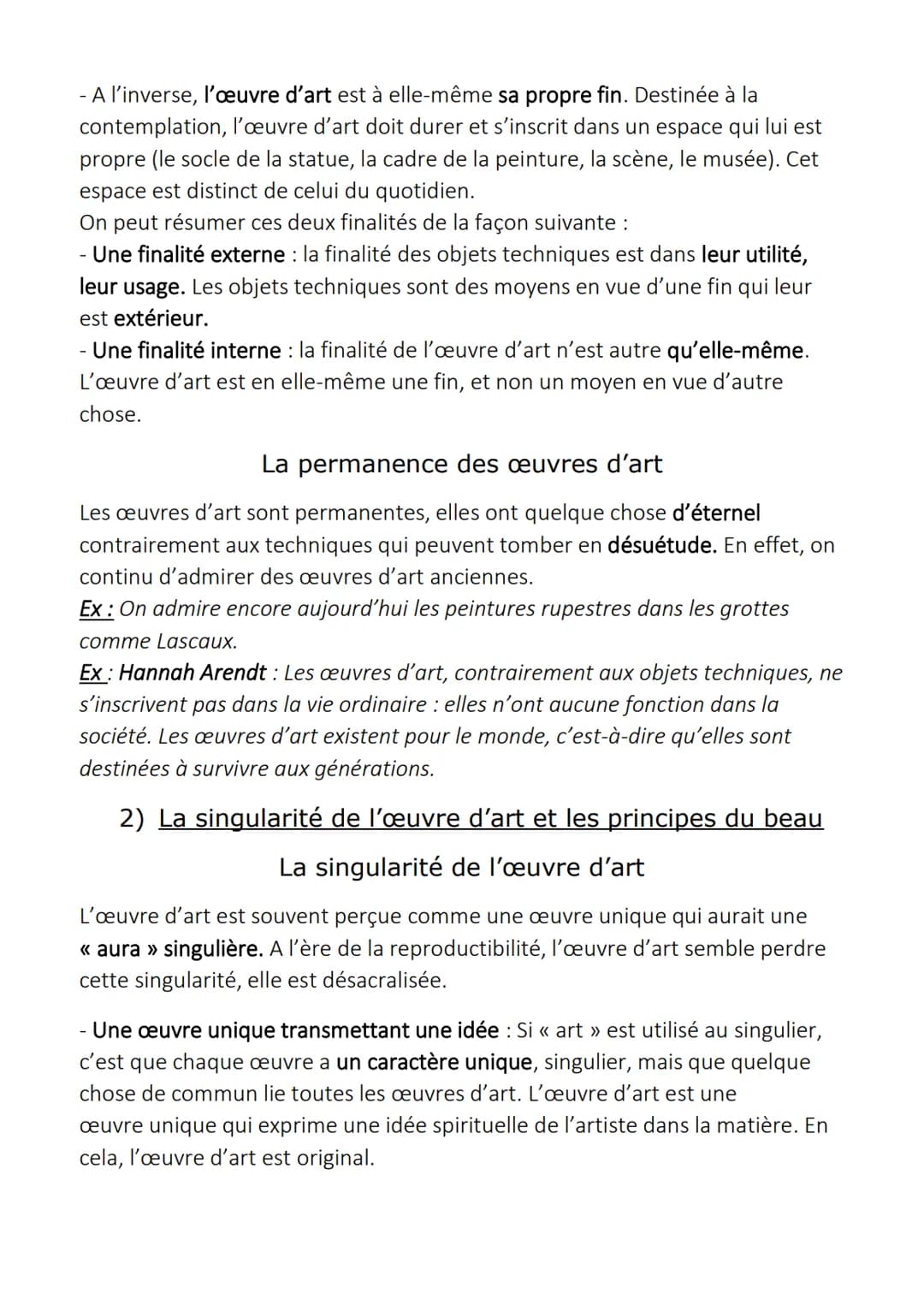 1) Définition de l'art
L'Art
L'étymologie du mot
Le mot « art » a la même étymologie que le mot « technique » : technê, en
grec, qui donne a