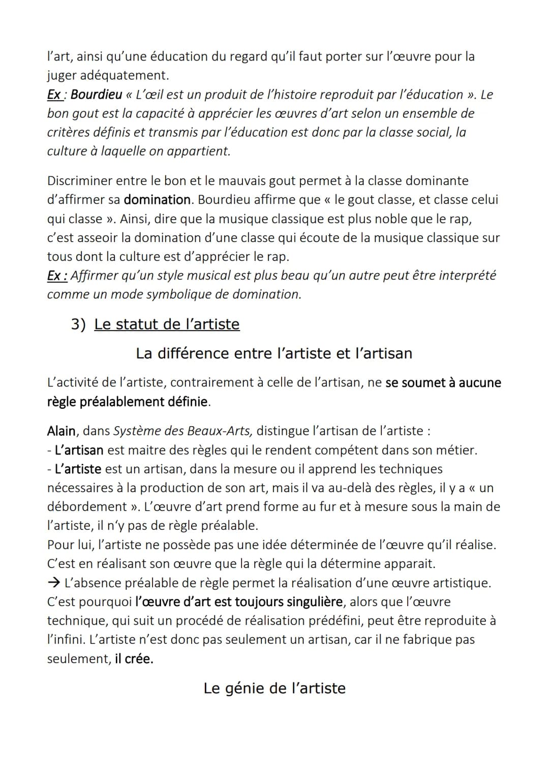 1) Définition de l'art
L'Art
L'étymologie du mot
Le mot « art » a la même étymologie que le mot « technique » : technê, en
grec, qui donne a