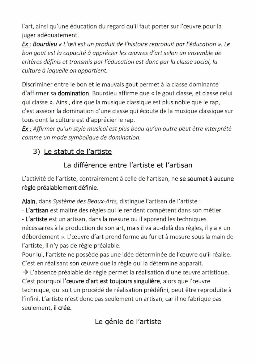 1) Définition de l'art
L'Art
L'étymologie du mot
Le mot « art » a la même étymologie que le mot « technique » : technê, en
grec, qui donne a