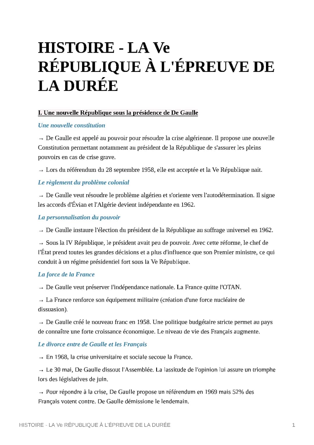 La Ve République à l'épreuve de la durée 