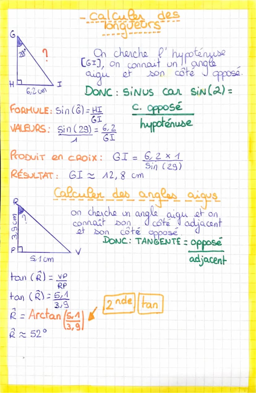 A
IB
↳ Angle
droit
côté
[AB]
maths
TRIGONOMETRIE
hypoténuse
[AC]
с
A et ĉ sont des
angles aigus.
hypotenuse = plus grand
côté adjacent à ĉ [