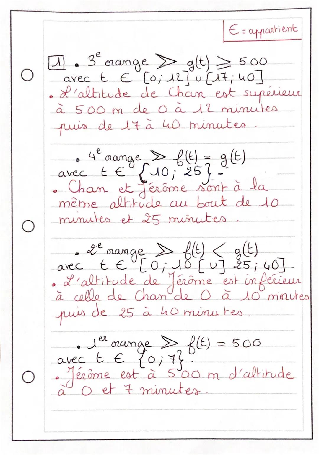 O EXERCICES =
O
FONCTION EQUATION ET INEQUATION
O
Langage courant et langage mathématique
Jérôme et Chan effectuent leur baptême de l'air en
