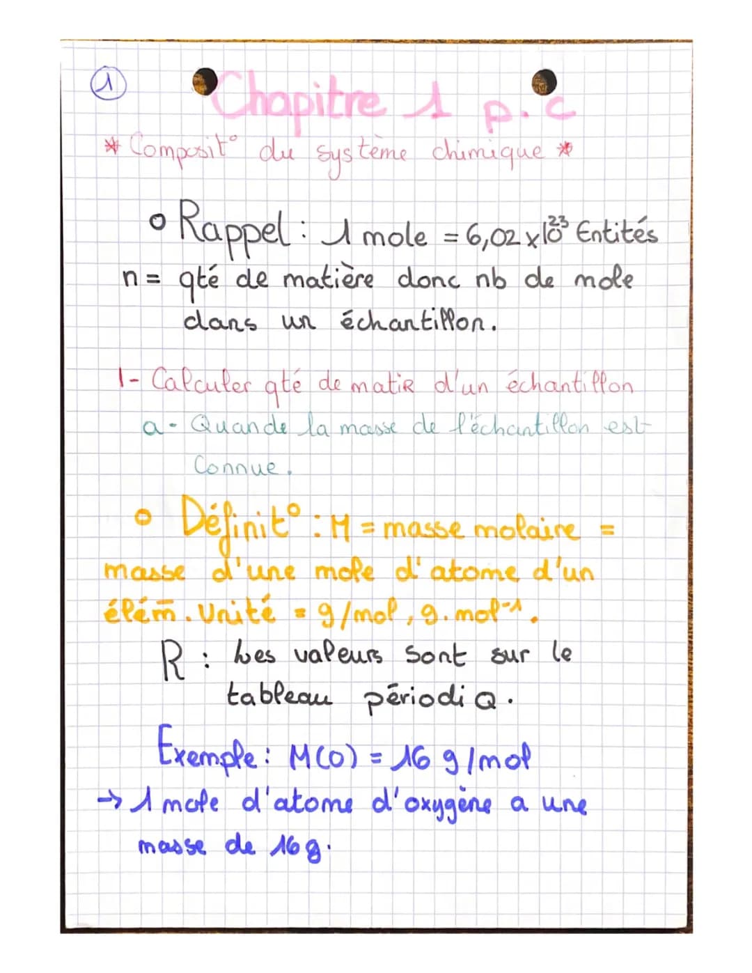 Comment Calculer la Quantité de Matière et la Masse Molaire - Formules et Exercices