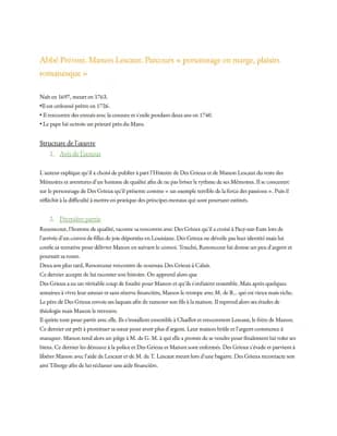 Know Abbé Prévost, Manon Lescaut Dissertation  thumbnail