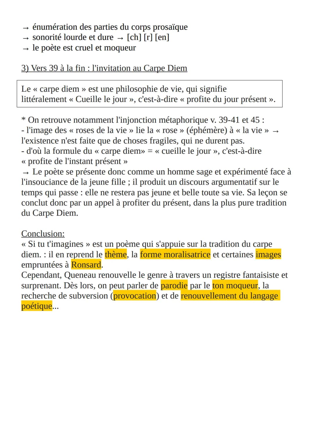 Texte 5
Raymond QUENEAU, « si tu t'imagines »
Queneau : poète appartenant au groupe du surréalisme, il a créé son propre
mouvement : l'oulip