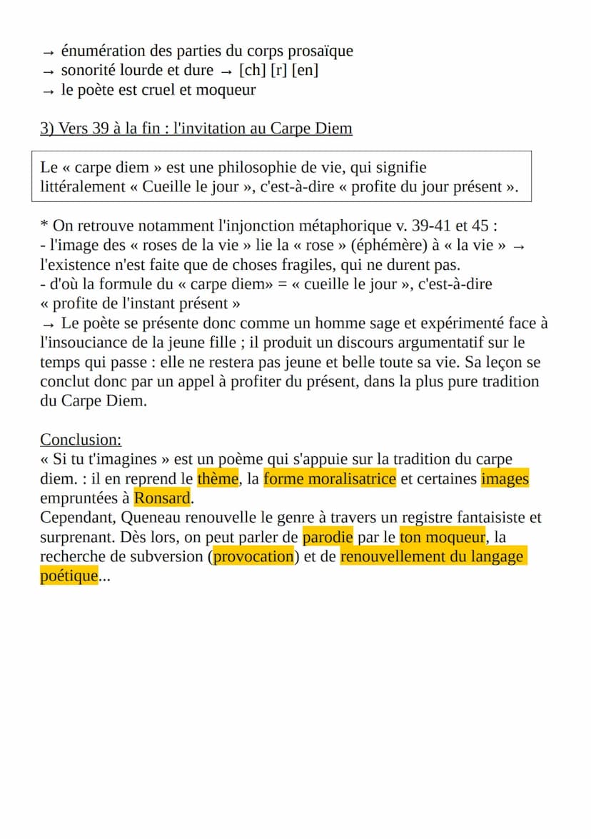 Texte 5
Raymond QUENEAU, « si tu t'imagines »
Queneau : poète appartenant au groupe du surréalisme, il a créé son propre
mouvement : l'oulip