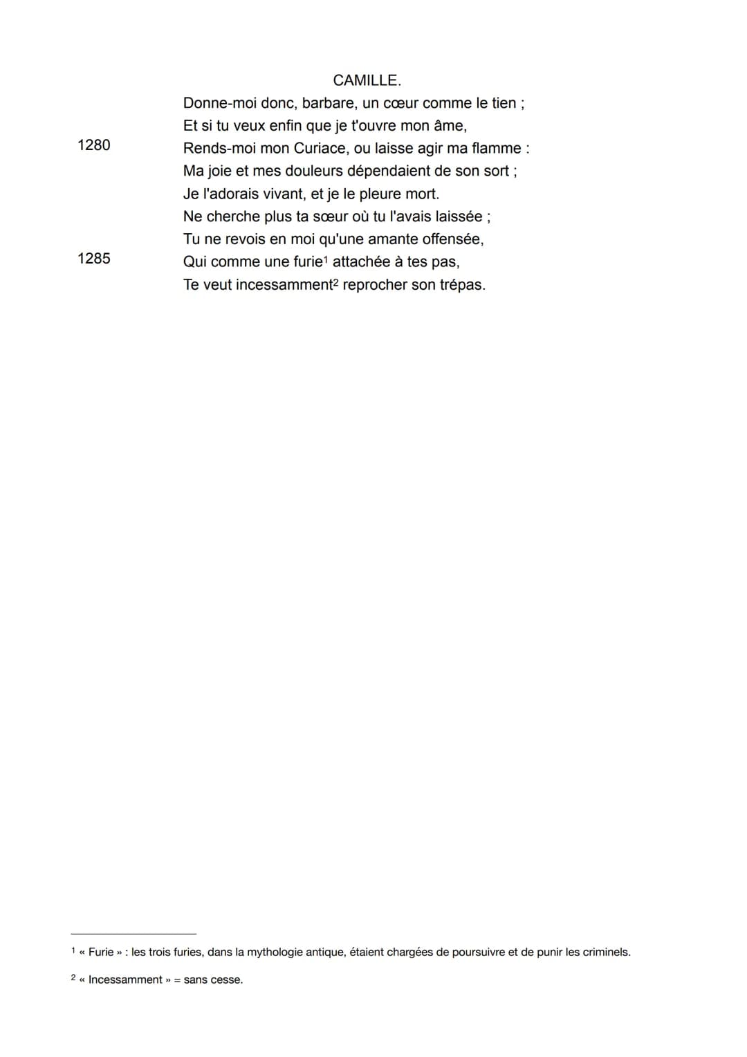 OBJET D'ÉTUDE : LE THÉÂTRE DU XVIIE AU XXIE SIÈCLE
PARCOURS CRISE PERSONNELLE, CRISE FAMILIALE
TEXTE À L'ÉTUDE (LL4): Pierre Corneille, Hora