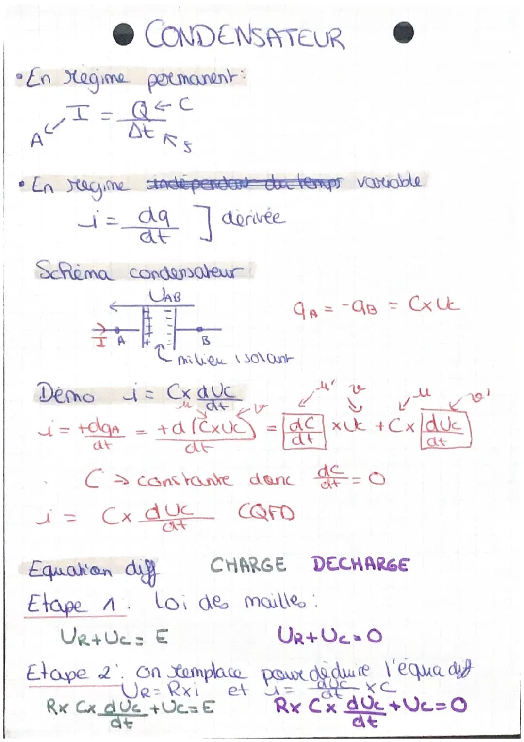 Condensateur - Physique-chimie