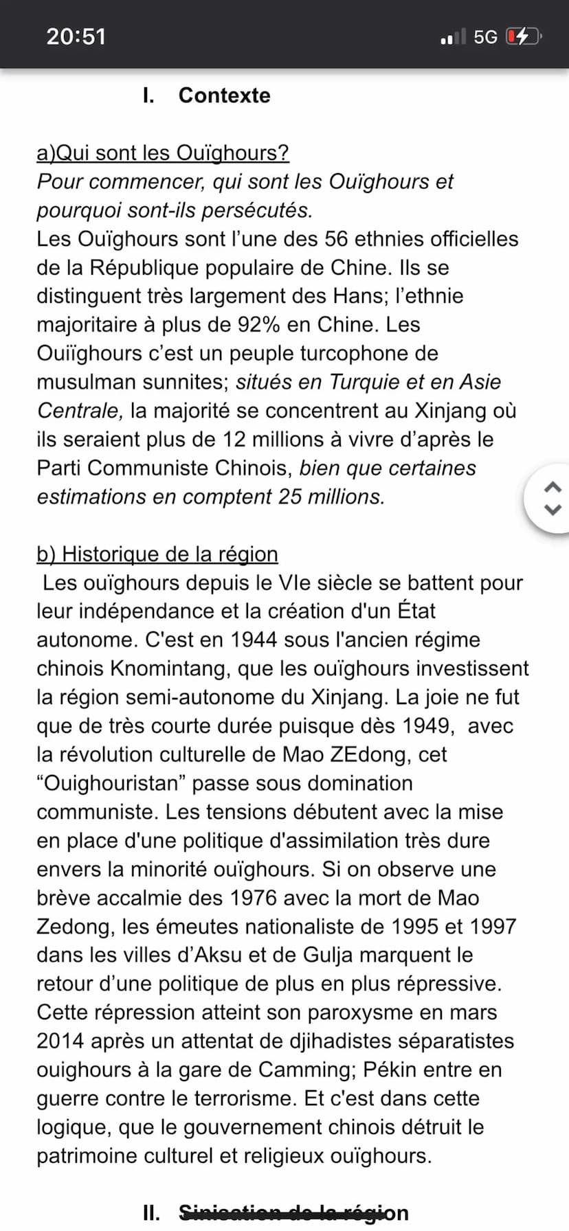 20:51
(1) Je vais vous présenter ma problématique en
lien avec mon enseignement de spécialités,
Histoire Géographie Géopolitique et Sciences