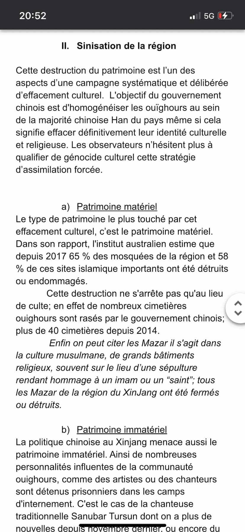 20:51
(1) Je vais vous présenter ma problématique en
lien avec mon enseignement de spécialités,
Histoire Géographie Géopolitique et Sciences
