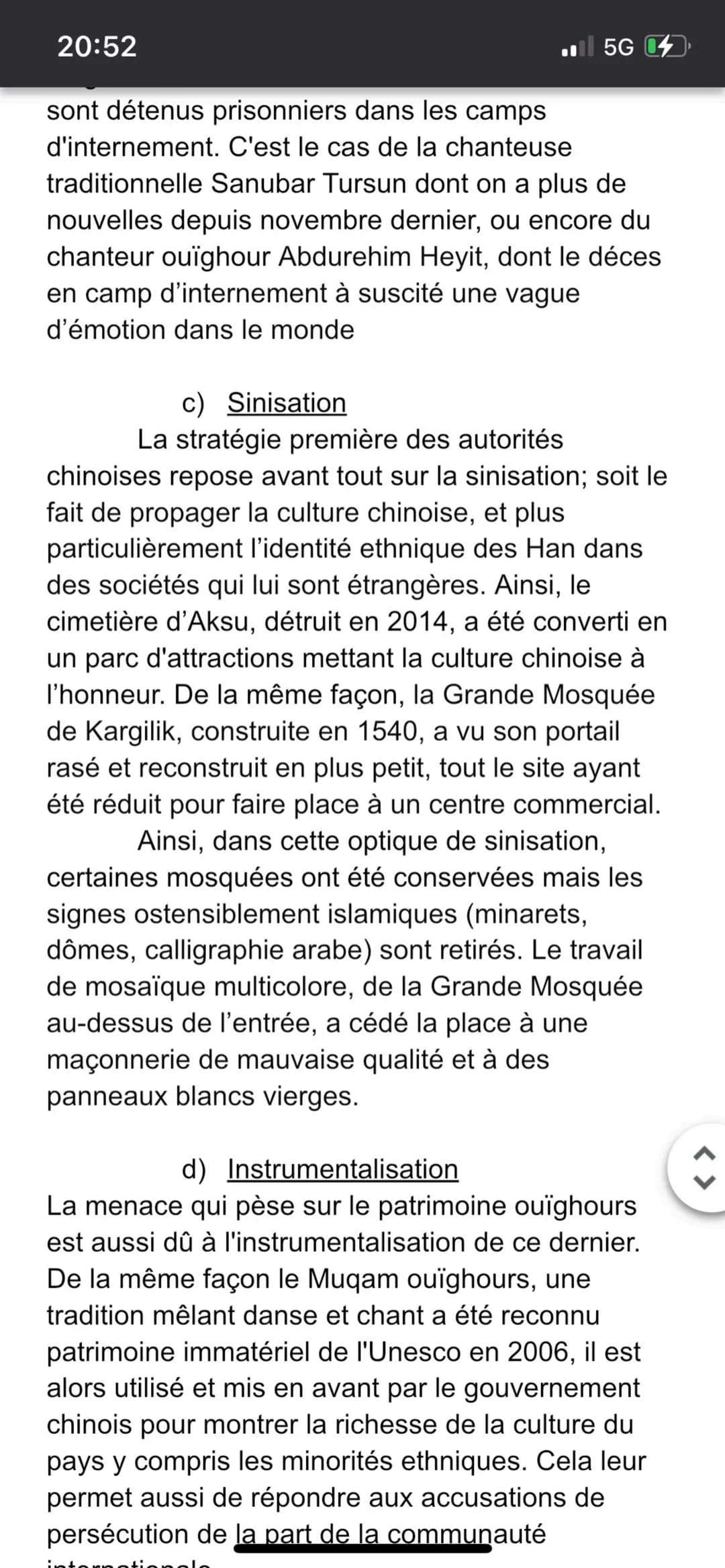 20:51
(1) Je vais vous présenter ma problématique en
lien avec mon enseignement de spécialités,
Histoire Géographie Géopolitique et Sciences