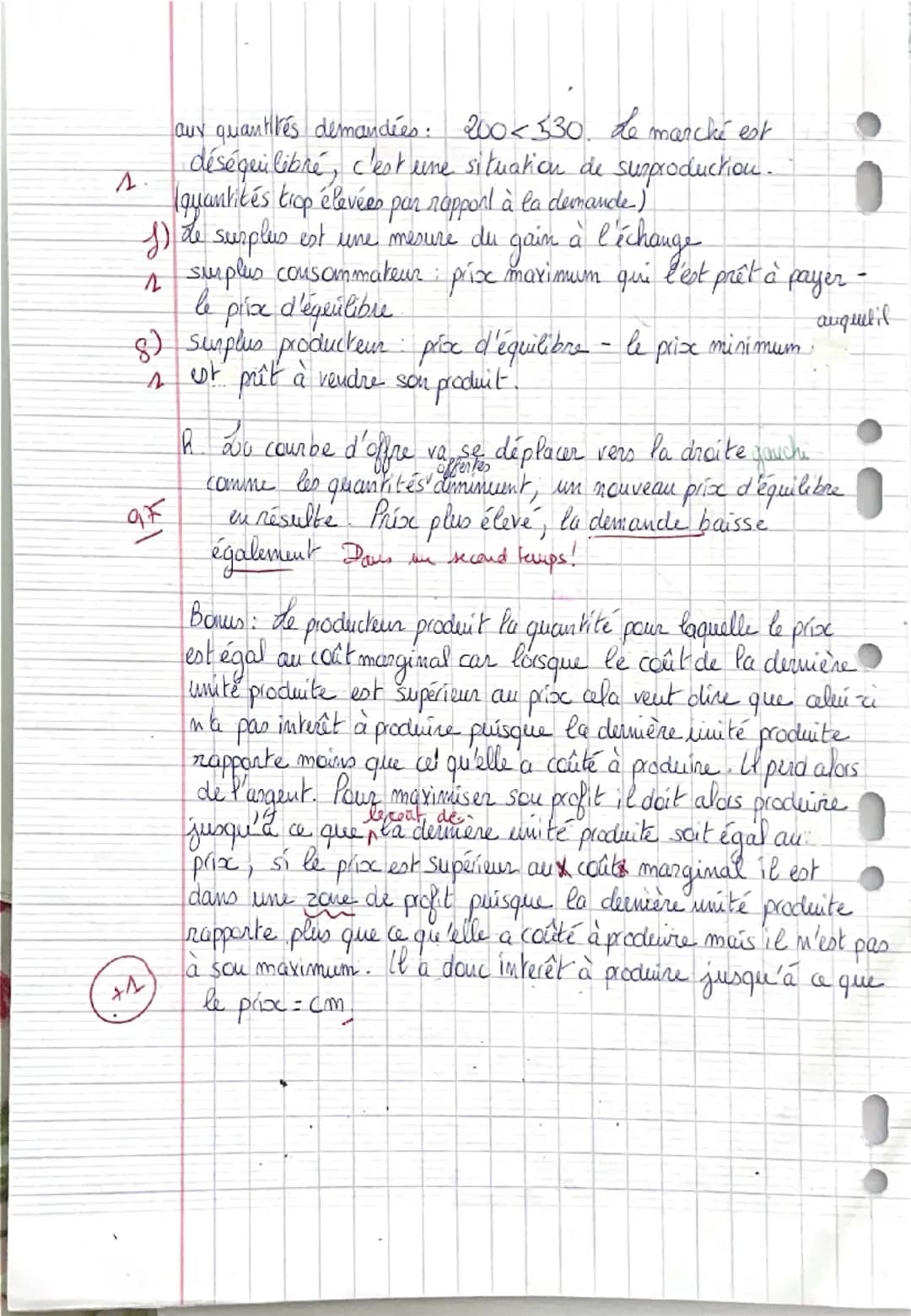 # Evaluation de SES « le fonctionnement du marché concurrentiel » - 1ère
Mardi 7 novembre 2023

I-Savoir argumenter.  /9 points

1- Explique
