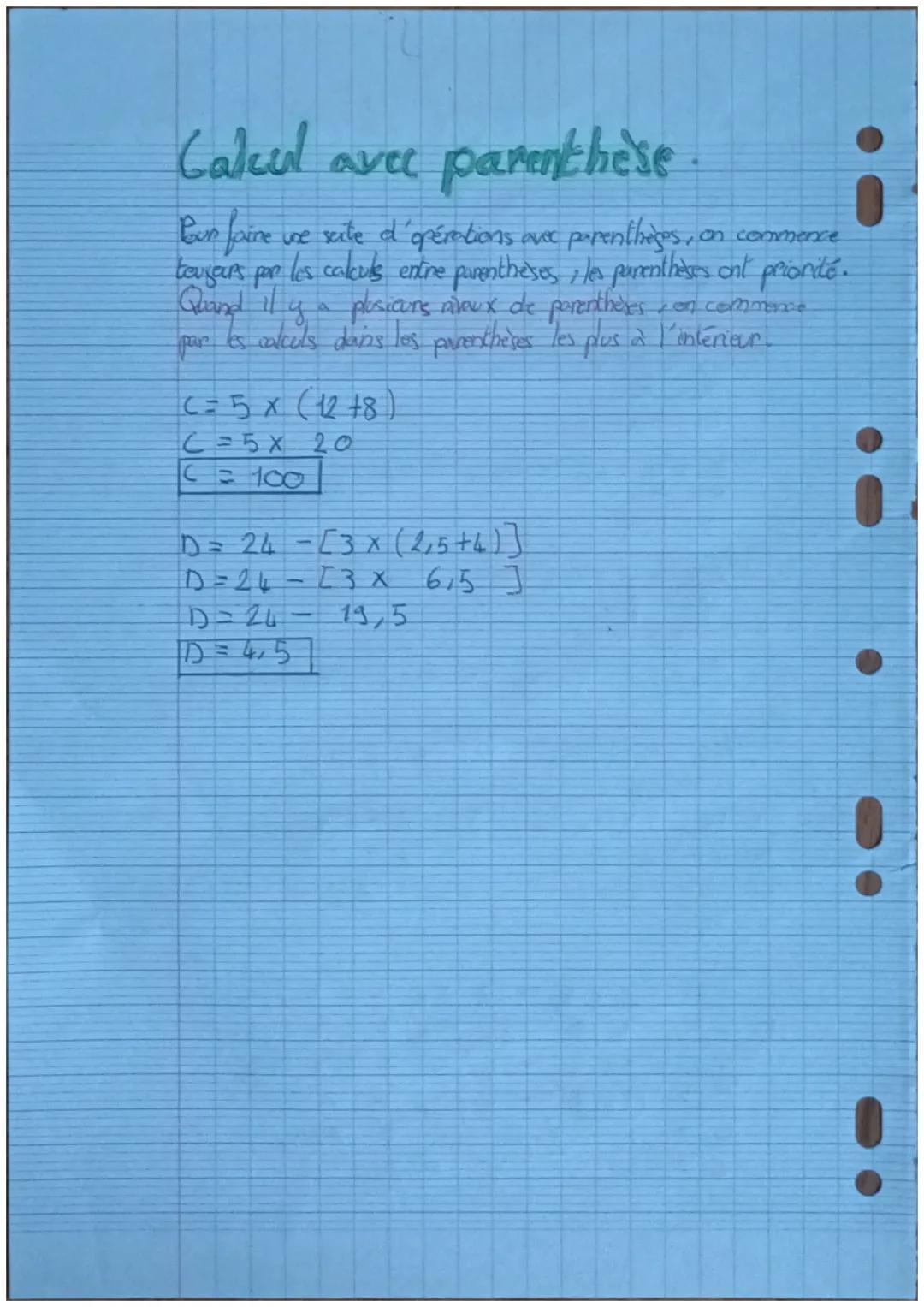 Enchaînement d'opérations
Le vocabulaire
5,2 +4/3 = 9,5 <
La somme
Les termes
47 -
25 = 22 < la différence
47-25
Les termes
8 x 972 <
Le pro