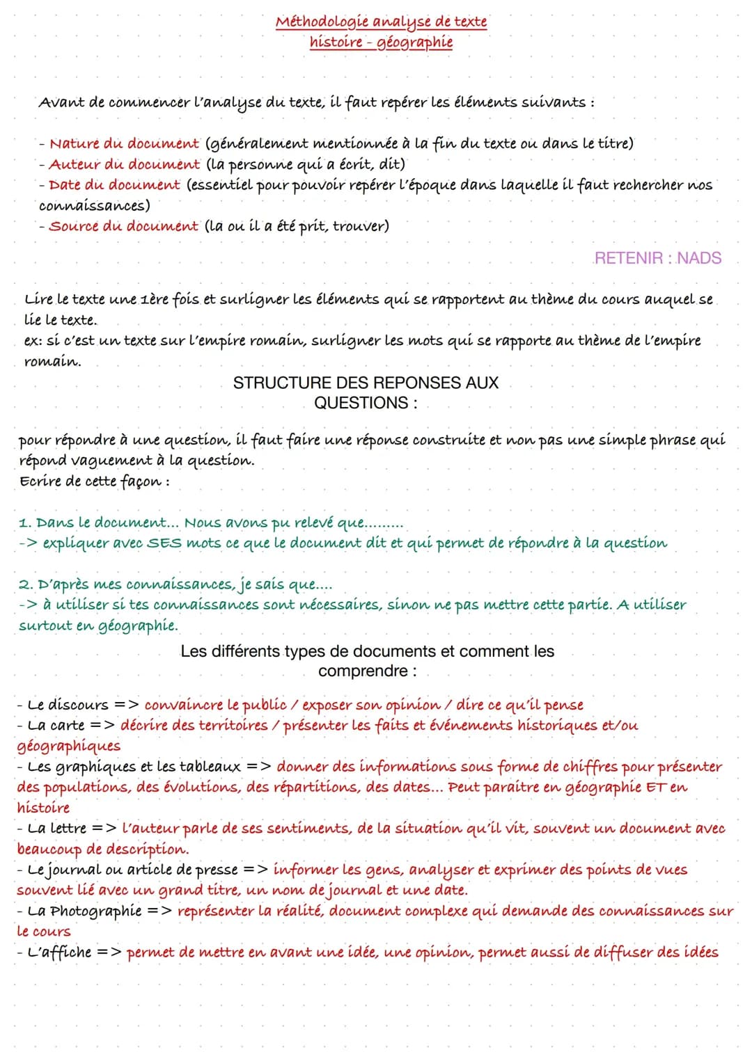  analyser un texte