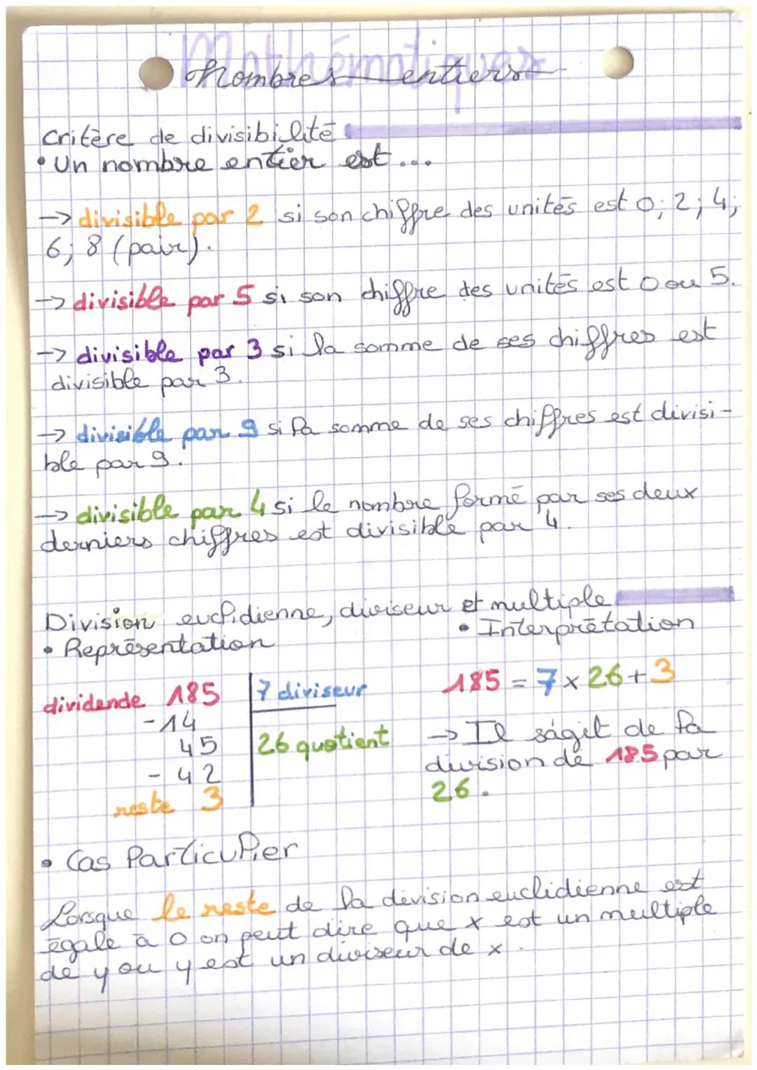 Les nombres premiers
•Explications
Un nombre premier est
un nombre entier
positif
qui admet exactement
deux diviseurs :
→> Let lui-même
O
Co
