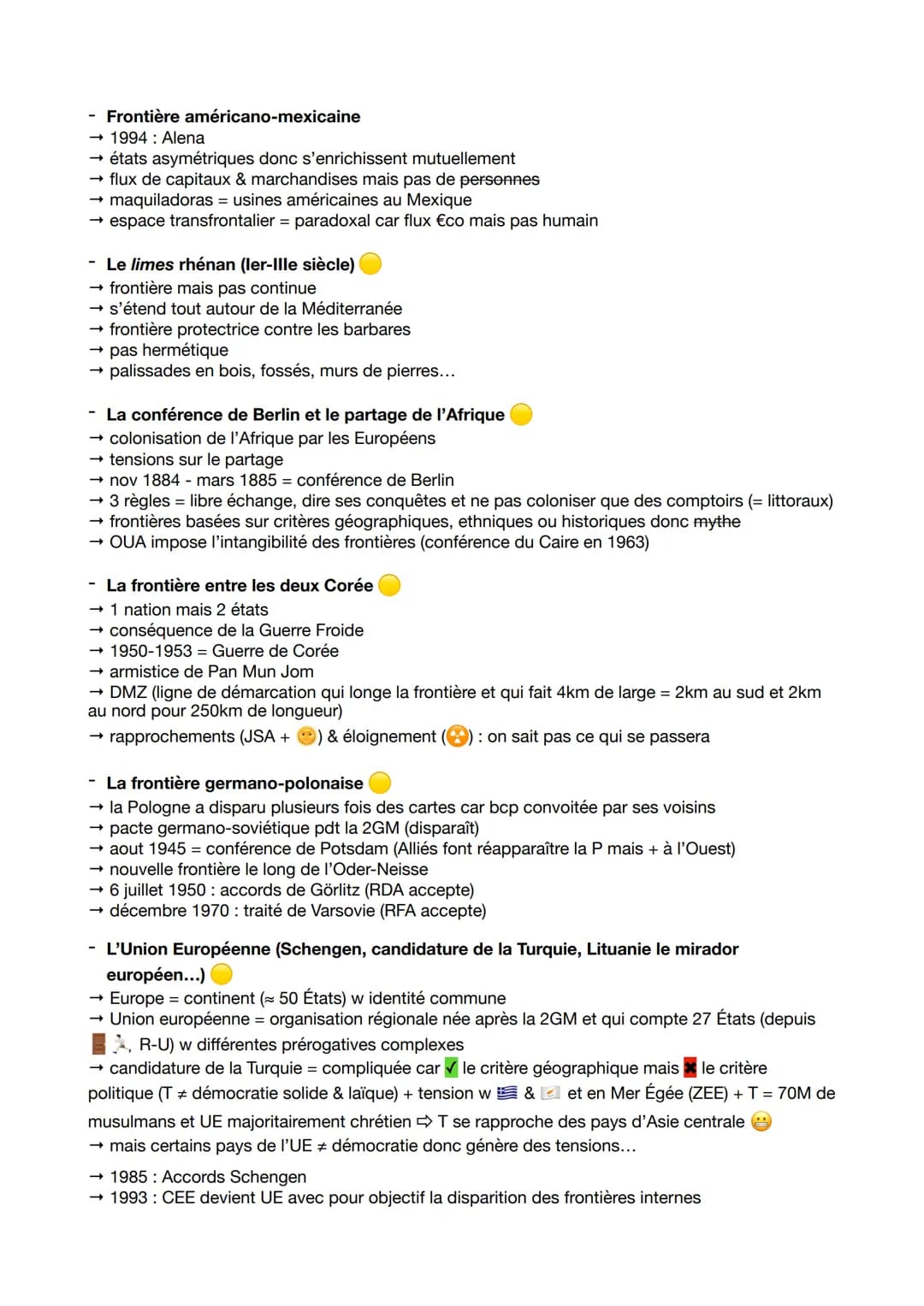 THÈME 1 - LES FRONTIÈRES
L'ESSENTIEL
Jalons du thème :
1. Pour se défendre les limites du rhénan
→ voir exemples plus bas
+ ex de la Grande 