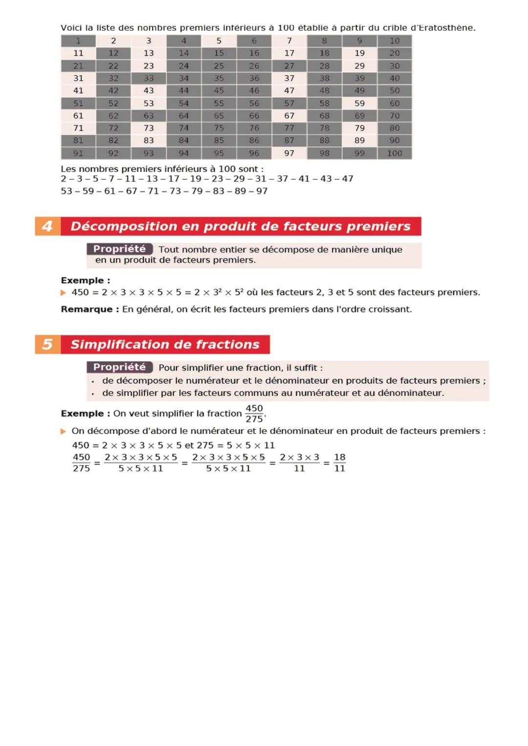 1 Multiple et diviseur
Définitions Soient a et b deux nombres entiers positifs.
S'il existe un nombre entier q tel que a = bq alors
• a est 