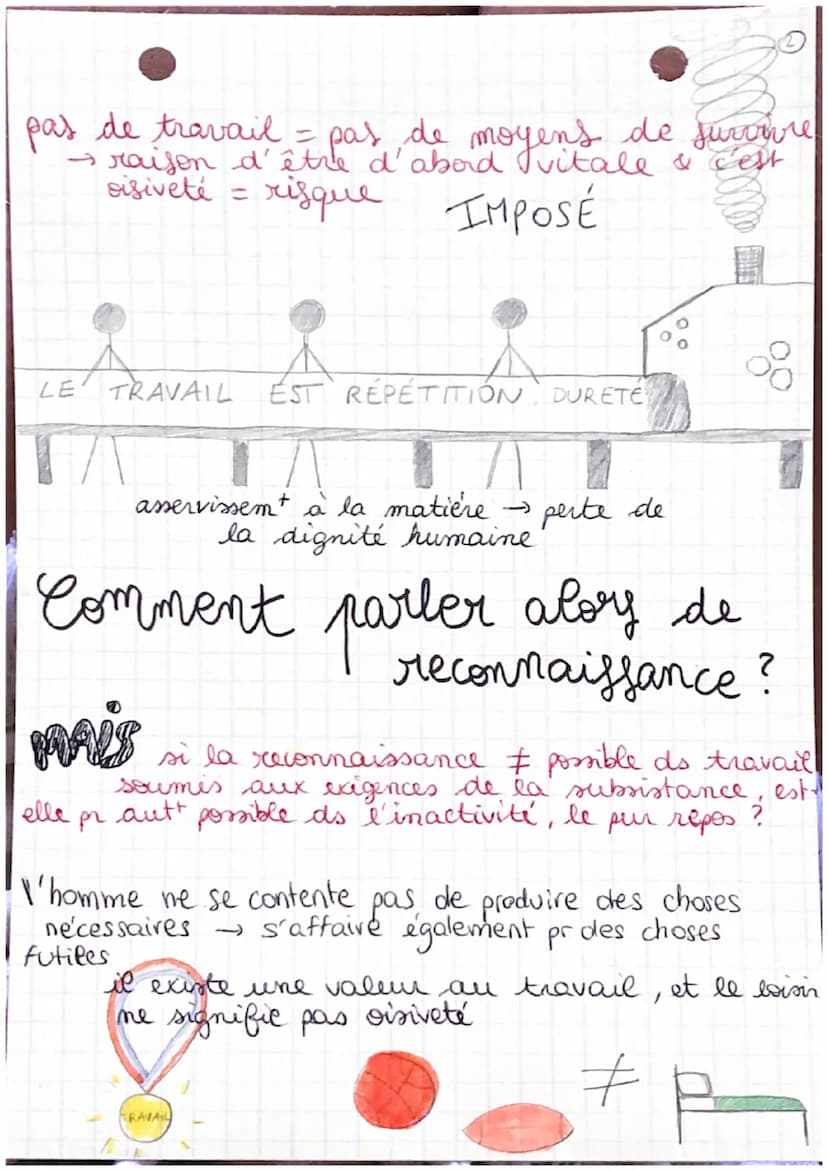 le T-R-A-V-A-I-L-
ве
L'HOMME SE RECONNAÎT-IL
MIEUX DANS SON TRAVAIL
OU DANS SES LOISIRS ?
tripalium: objet
prepart betail au
travail
tripali