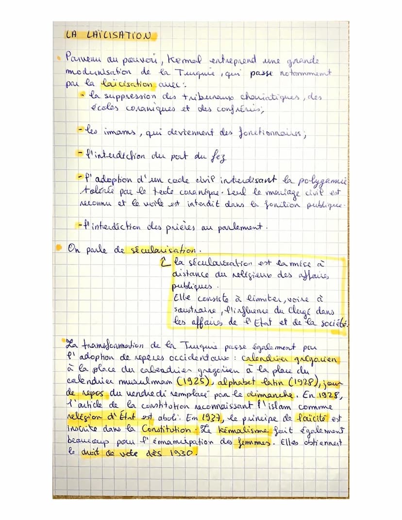 La laïcite on Turquie:
l'abolition du califat in
1924 par Mustapha Kemal
LA FIN DE ('EMPIRE OTTOMAN
X'empire & Homman est un empire tire fon