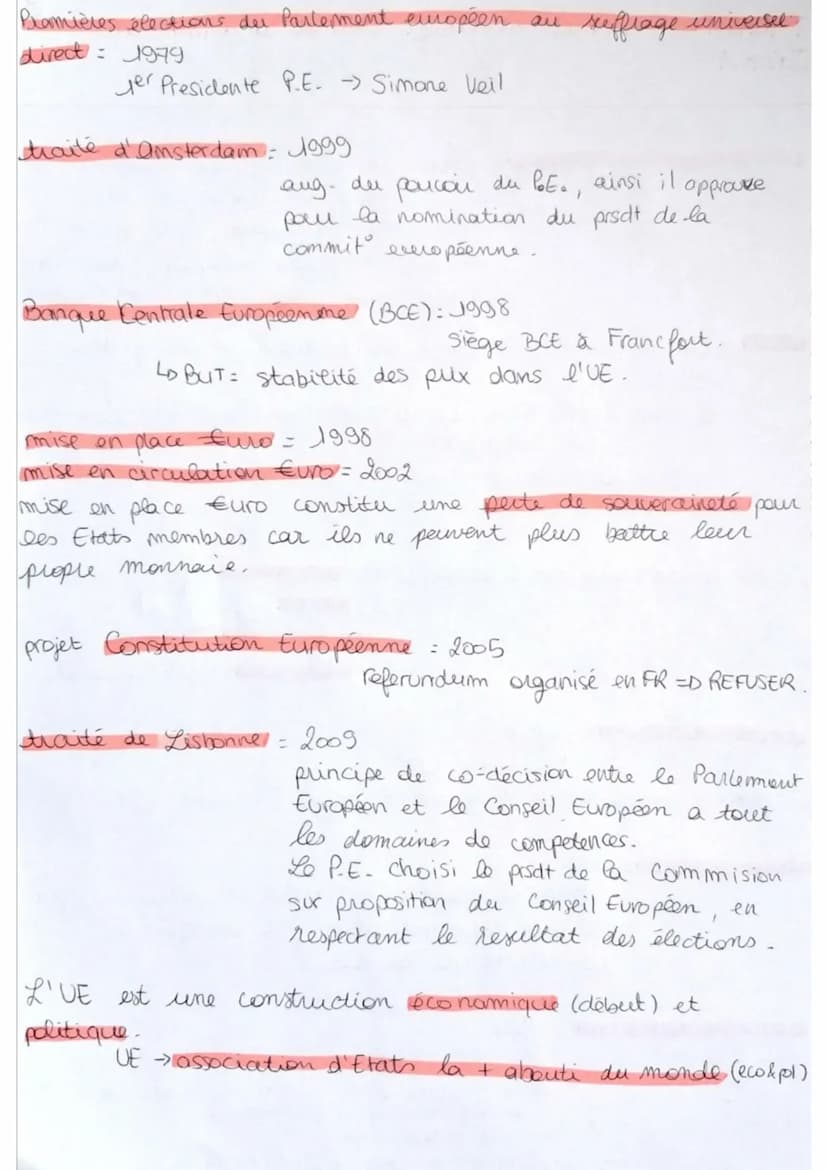 THEME 1
Jalon 1
objet conclusif: L'UE et la democratie
Integration européenne: lorsqu'un Etat accepte volontairement
de transfère une partie