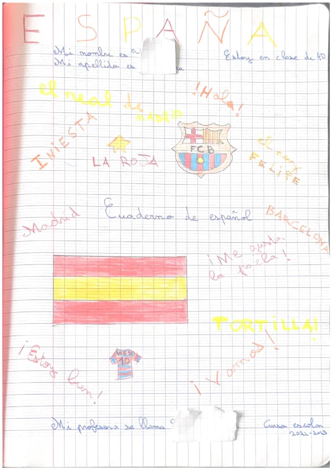 Page de garde espagnole 