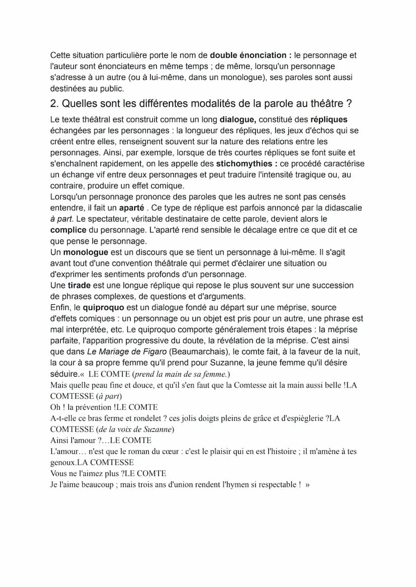 LES CARATERISTIQUES DU GENRE
THEATRAL AU 21e
Une pièce de théâtre est destinée à être jouée par des acteurs sur scène, dans
un temps limité.