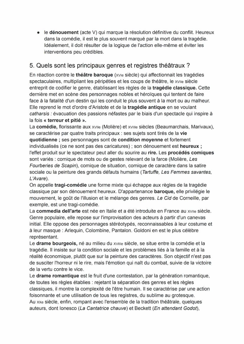 LES CARATERISTIQUES DU GENRE
THEATRAL AU 21e
Une pièce de théâtre est destinée à être jouée par des acteurs sur scène, dans
un temps limité.