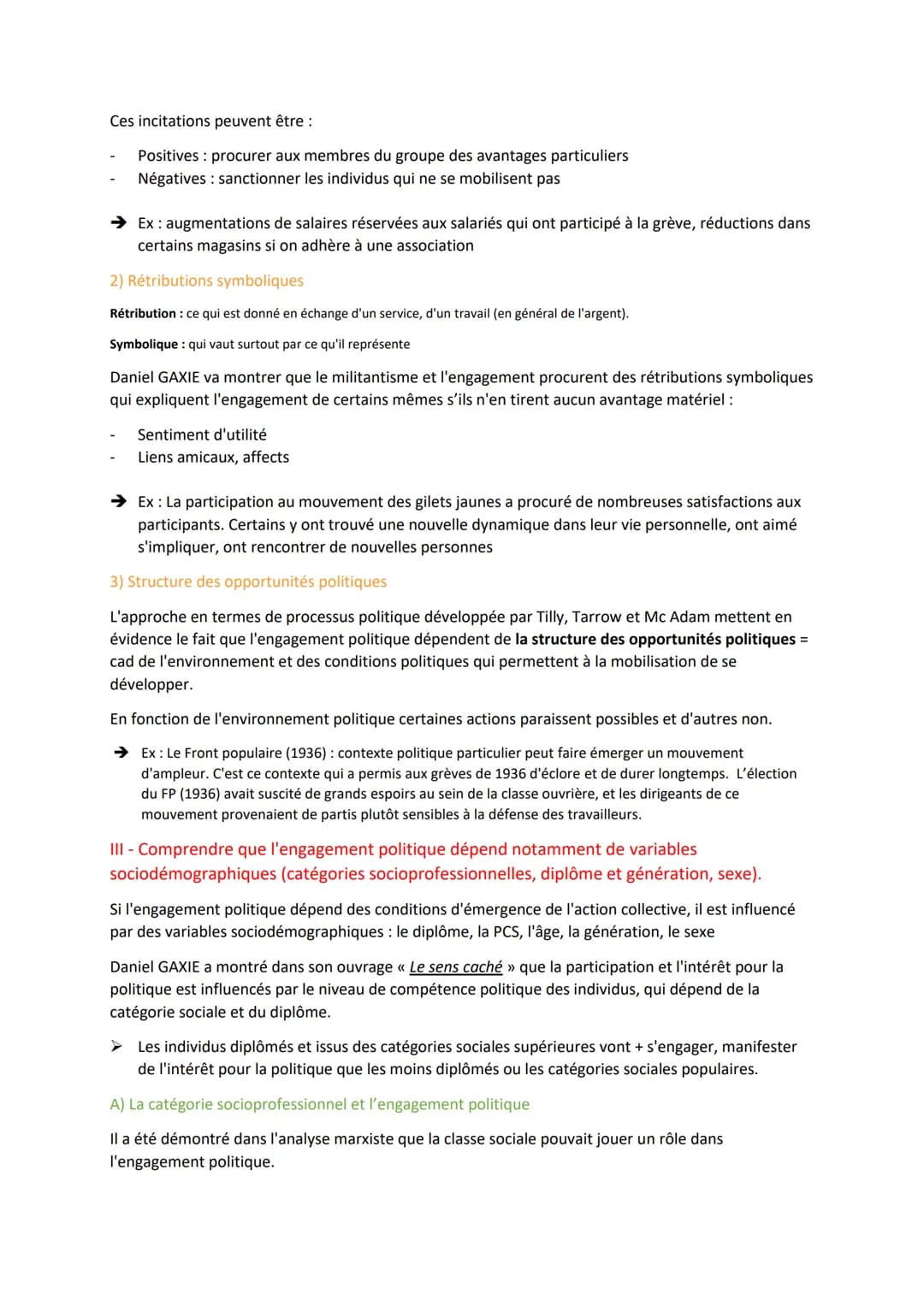 Socio - Chapitre 5: Comment expliquer l'engagement
politique dans les sociétés démocratiques ?
Démocratie: système politique fondé sur l'éga