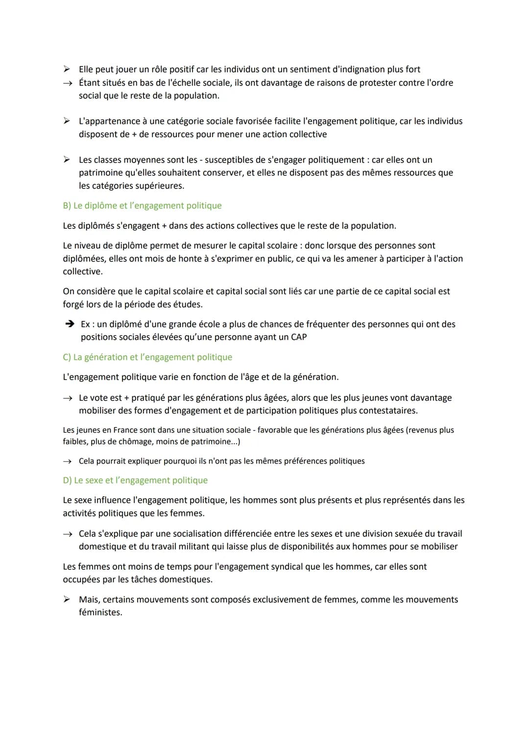 Socio - Chapitre 5: Comment expliquer l'engagement
politique dans les sociétés démocratiques ?
Démocratie: système politique fondé sur l'éga