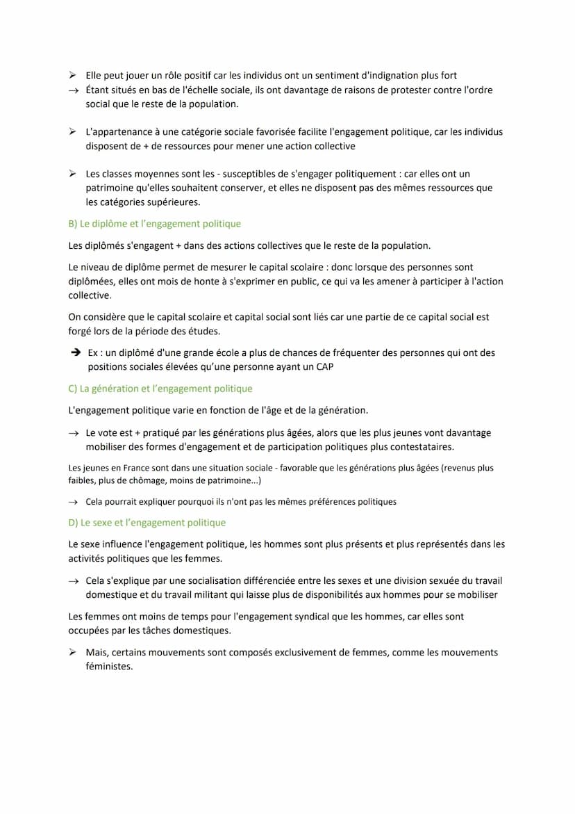 Socio - Chapitre 5: Comment expliquer l'engagement
politique dans les sociétés démocratiques ?
Démocratie: système politique fondé sur l'éga