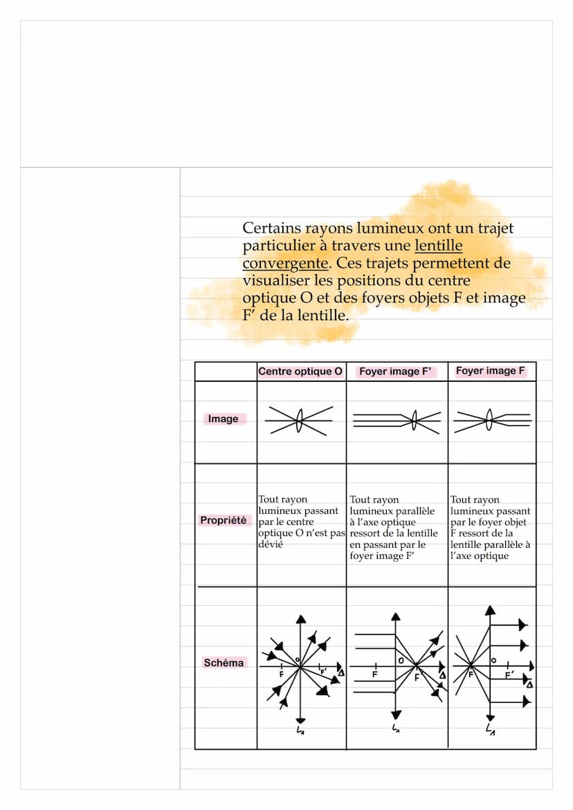 Chapitre 10: Les lentilles minces convergentes
1.Caractéristiques d'une lentille mince convergente
Les lentilles minces sont des milieux
tra