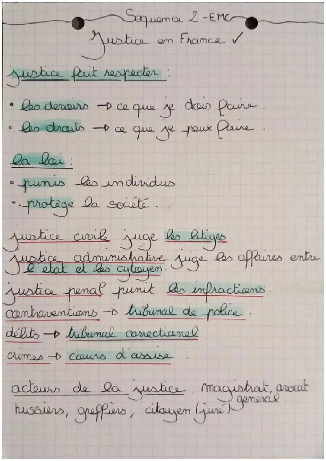 la justice 4eme